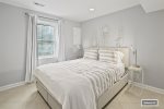 Queen master suite with soothing decor